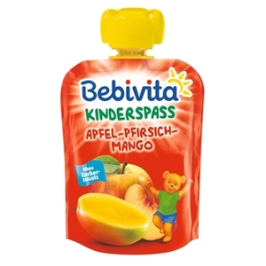 Пюре Bebivita 1419 Яблоко-персик-манго 90 г (пауч)