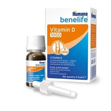 Humana Benelife Бенелайф Вит D3 1000 МО краплі для дітей та дорослих 5,5 мл