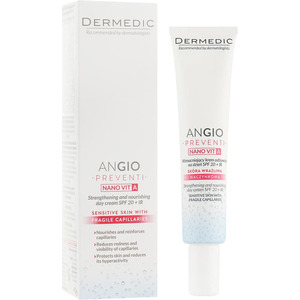 Крем Dermedic Angio Preventi Укрепляющий питательный дневной SPF20 +IR 40г