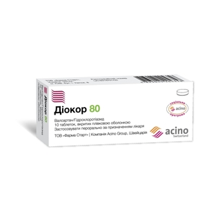 Диокор 80 табл. 80мг/12,5мг №10