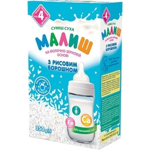 Смесь Малюк сухая на молочно-зерновой основе с рисовой мукой 350г