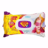 Серветки вологі Super Baby SuperPack ромашка та алое №72