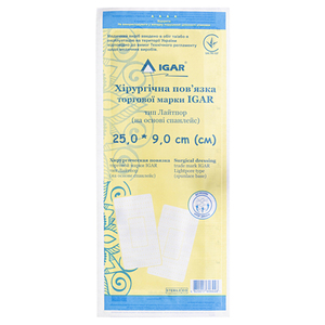 Повязка Igar хир.Лайтпор спанлейс 25*9см