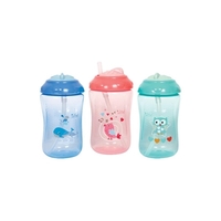 Поильник-непроливайка Lindo с силиконовой соломинкой 300мл