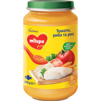 Пюре Milupa овощно-рыбное Томаты, рыба и рис с 8 мес 200г
