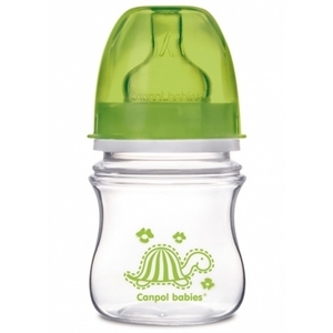 Пляшечка Canpol з широким отвором антиколікова Easystart - Кольорові звірята 35/205 120 мл