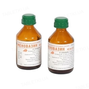 Меновазин розчин спиртовий по 40 мл у флаконі 1 шт. - Лубнифарм