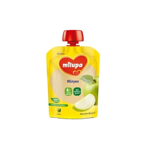 Пюре Milupa фруктове Яблуко 80г(пауч)