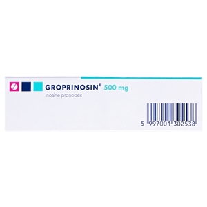 Гропринозин таблетки по 500 мг 20 шт. (10х2)