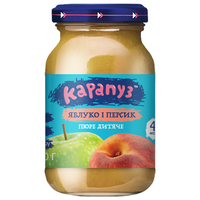 Пюре Карапуз яблоко и персик с 4-х мес.170г