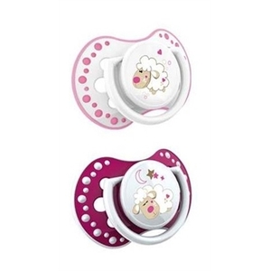 Пустушка Lovi 22/810 силіконова динам Night&Day 3-6 м 2 шт