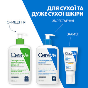 Молочко CeraVe Увлажняющее для сухой и очень сухой кожи лица и тела 473 мл