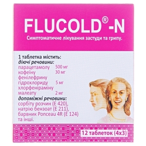Флюколд-N таблетки 12 шт. (4х3)