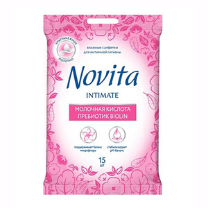Салфетки влажные Novita Professional д/интимной гигиены №15