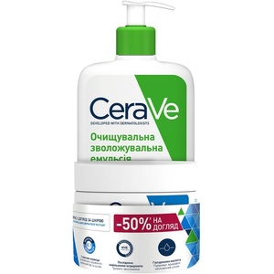 Набор CeraVe Эмульсия очищающая увлажн 473мл + крем увлажн 340мл