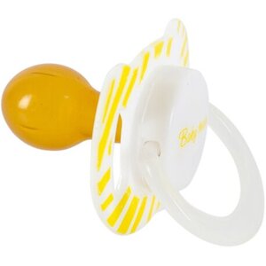 Пустышка Baby Team 3225 латексная вишнеподобной формы с колпачком и кольцом светящийся ночью