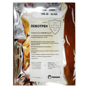 Левотрен р-р д/инф. 5 мг/мл пак. 100 мл №10