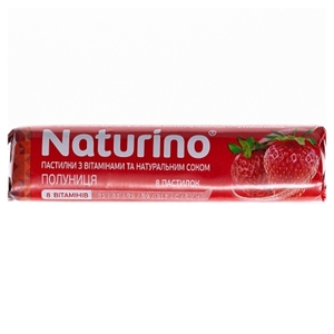Пастилки Naturino клубника 33,5 г