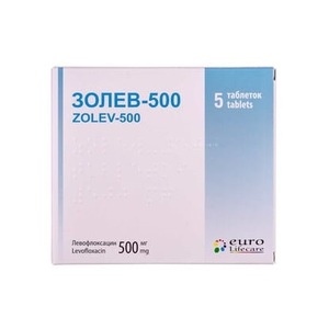 Левофлоксацин євро таблетки по 500 мг 5 шт.