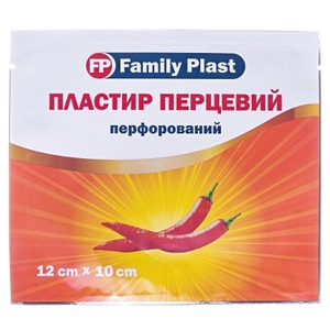 Family Plast ПЛАСТИР ПЕРЦЕВИЙ 12см*10см перфорований №1