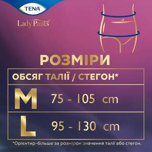 Урологические трусы TENA Lady Pants Plus M №9 для женщин (creme)