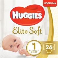 Підгузники Хаггіс Еlit Soft 1 2-5 кг №26