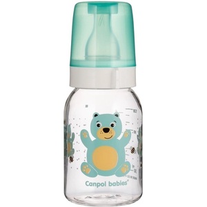 Бутылочка Canpol 11/851 BPA FREE с рис.Веселые зверьки 120 мл