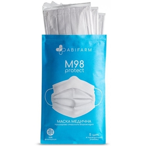Маска 3х-сл.ABIFARM мед.стер.белая М98 №5
