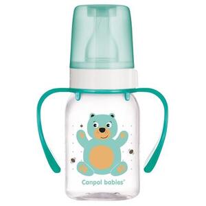 Бутылочка Canpol с рисунком и ручкой BPA 0% коллекция цветная ферма 120 мл