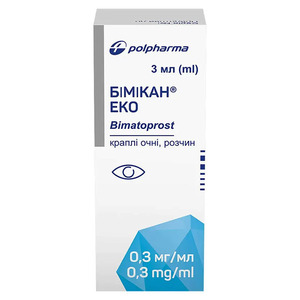 Бімікан Эко краплі очні р-р 0.3мг/мл 3мл фл-крап. №1