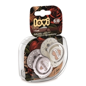 Пустышка Lovi 22/868 динамическая силиконовая 6-18 м 2шт I love