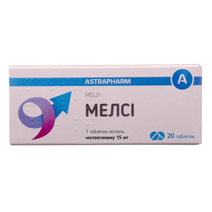 Мелсі-Астрафарм таблетки по 15 мг 20 шт.