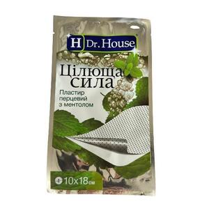 Пластырь H Dr. House Целебная сила перцовый с ментолом 10 см x 18 см