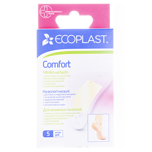 Лейкопластир ECOPLAST Комфорт набір медичний на мокрі мозолі №5