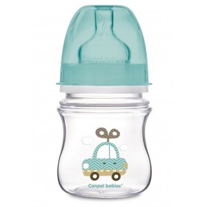 Пляшечка Canpol з широким отвором антиколікова Easystart - Кольорові звірята 35/205 120 мл