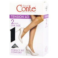 CONTE гольфы Tension 40den 2 пари р.23-25 Nero