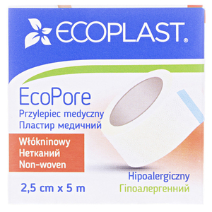 Лейкопластырь ECOPLAST ЭкоПор нетканый катушка 2,5cм*5м
