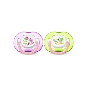 Пустышка Avent 186/25 силиконовая, девочка 18+ мес 2шт