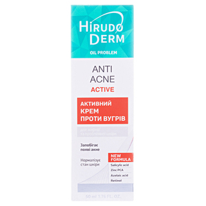 Крем Hirudo Derm Oil Problem активный от угрей 50мл