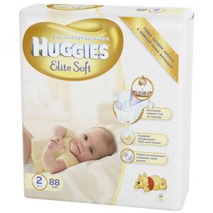 Підгузки Хаггіс Еlit Soft 2 (4-7кг) №1 (88)