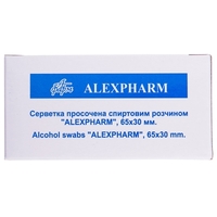 Серветки спиртові ALEXPHARM 65*30мм №100