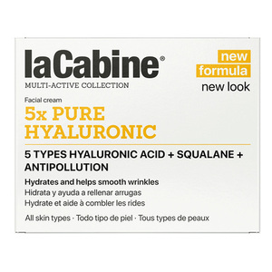Крем LaCabine 5xPure Hyaluronic. Зволожувальний проти зморшок шкіри обличчя з 5 гіалуроновими кислотами 50 мл