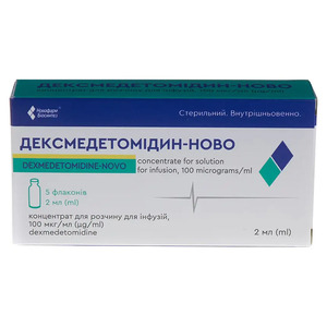 Дексмедетомідин-Ново концентрат д/р-ну д/інф.100 мкг/мл 2мл фл. №5