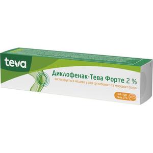 Диклофенак-Тева форте гель 2% 50г