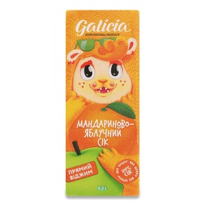 Сок Galicia Яблоко-мандаринТП 0,2л