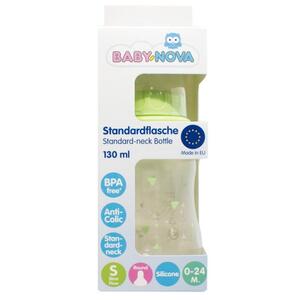 Пляшечка Baby-nova Однокольорова пластмасова 130мл салатова