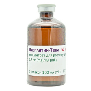 Цисплатин-Тева концентрат 0.5 мг/мл по 100 мл у флаконі 1 шт.