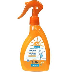 Молочко для загара Sun Energy Kids чувствительная кожа SPF50+ 200мл