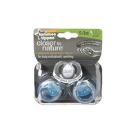 Пустышка Tommee Tippee 43320084 ортодонтическая Прозрачная 0-3 мес 2 шт