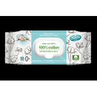 Серветки вологі Smile Baby 100% cotton №50